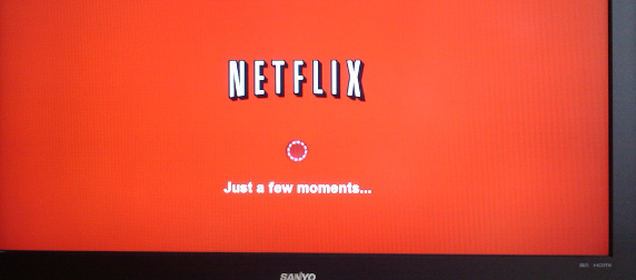 Netflix buffering on a TV screen