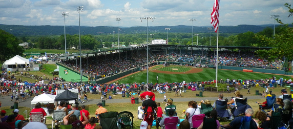 Attendees at the Little League World Series at the Howard J. Lamade Stadium