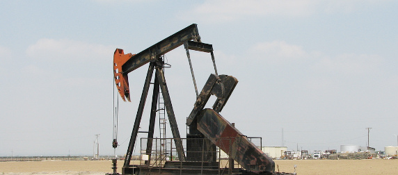 oil rig off the interstate in Texas