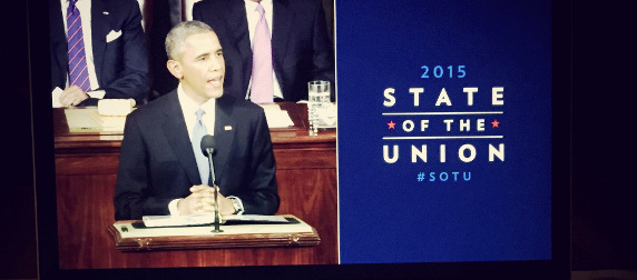 State of the Union 2015 banner viewed on a laptop screen