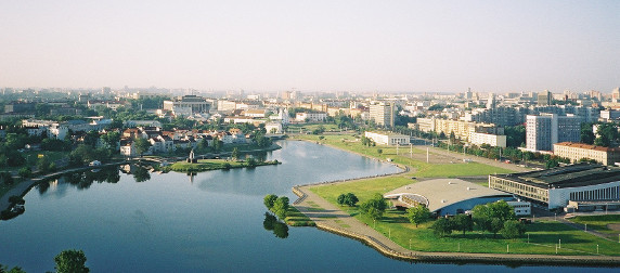 Minsk, Belarus, viewed from above