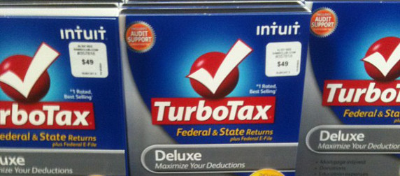 TurboTax Deluxe software display