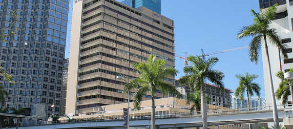 commercial buildings in downtown Miami, Florida