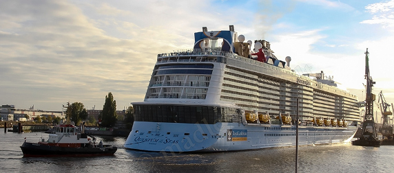 cruise ship Quantum of the Seas in harbor