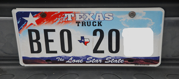 Texas license plate