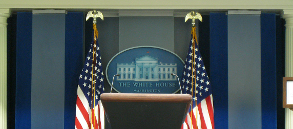 White House press briefing room, empty