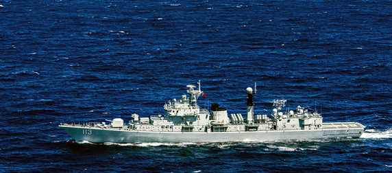 The People's Liberation Army-Navy destroyer Qingdao