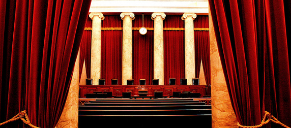 The U.S. Supreme Court chamber, empty