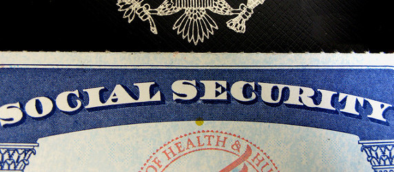 detail of a Social Security card