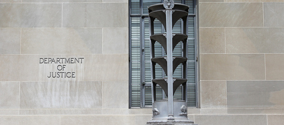 detail of the Robert F. Kennedy Department of Justice Building