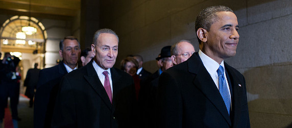 Chuck Schumer and President Obama