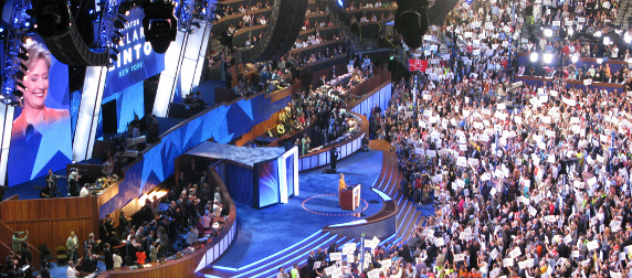 Hillary Clinton speaking at the 2008 Democratic National Convention