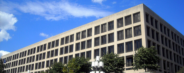 Department of Labor building facade against a blue sky