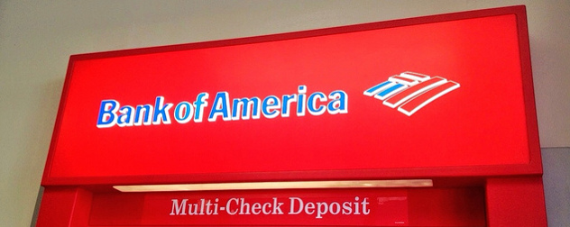 Bank of America ATM sign