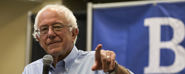 Sen. Bernie Sanders at a campaign rally