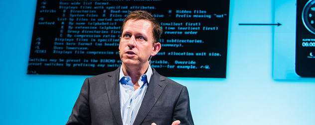 Peter Thiel delivering a speech