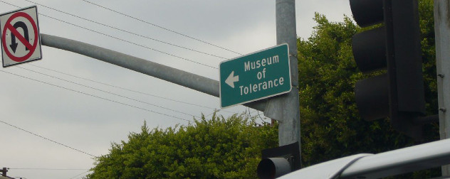 Museum of Tolerance road sign