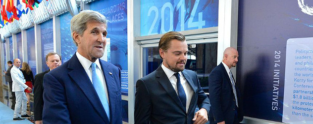 John Kerry and Leonardo DiCaprio