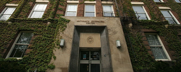 McCormick Journalism Center entrance to Fisk Hall, Northwestern University