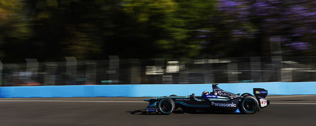 Formula E car by Panasonic and Jaguar in competition