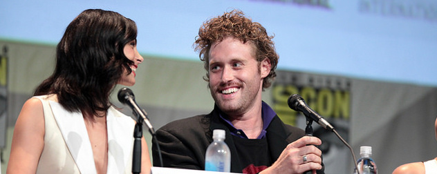 Morena Baccarin and T.J. Miller on a Comic Con panel