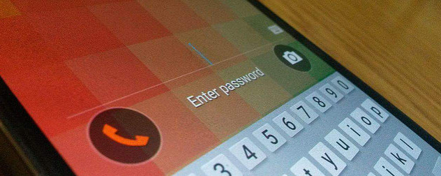detail of password screen on a phone running Android
