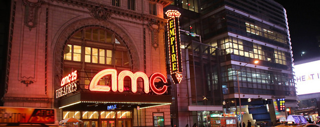 exterior of AMC Empire 25 theater in New York City