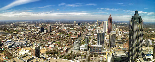 panoramic view of the Atlanta skyline