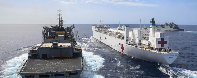 the USNS Comfort, the USNS William McLean and the USNS Supply