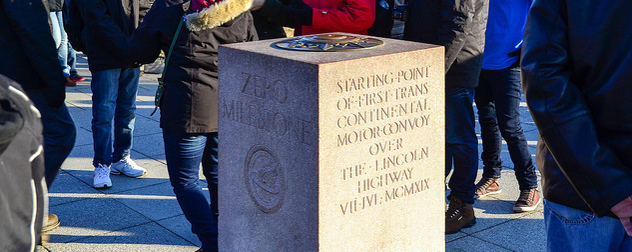 The Zero Milestone, seen from a mid distance