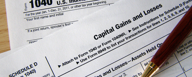 pen and IRS capital gains and losses form detail