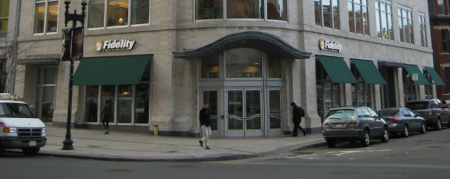 facade of a Fidelity Investments branch in Boston