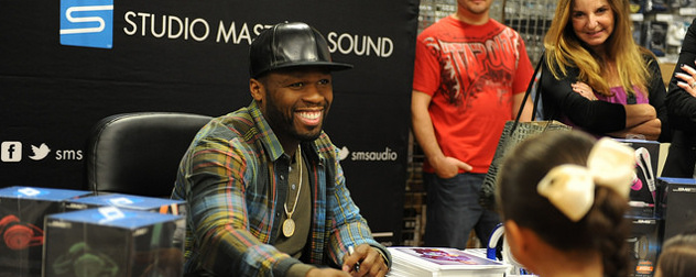 Rapper 50 Cent at a promotional event