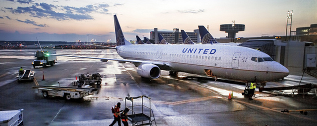 United airplanes on the tarmac at George Bush International in Houston