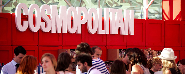 Cosmopolitan Magazine-branded outdoor bar