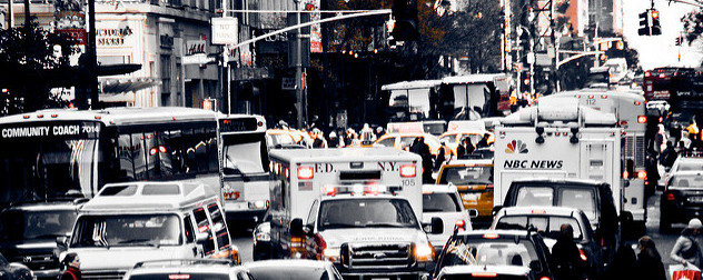 gridlock traffic in Herald Square