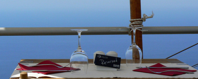 reserved restaurant table for two