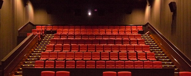 empty movie theatre, facing projector