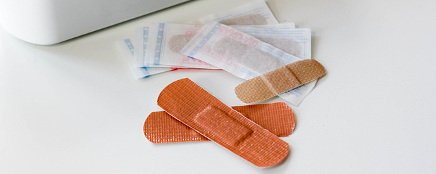 Band-Aid brand bandages on a white background