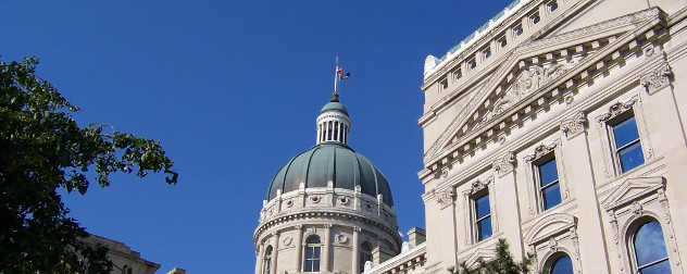 Indiana Statehouse dome (detail).