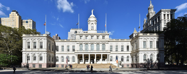 facade of New York City Hall.