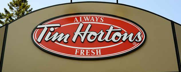 Tim Hortons exterior sign.