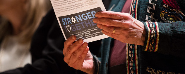 flier with 'Stronger Together' logo.