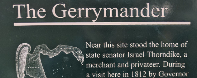 historical marker title 'The Gerrymander.'