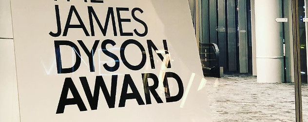 sign that reads 'The James Dyson Award.'