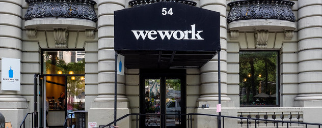 WeWork space entrance in Manhattan.