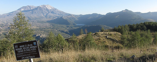 volcano Mount St. Helens, Washington state.