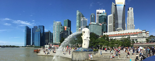 Singapore skyline.