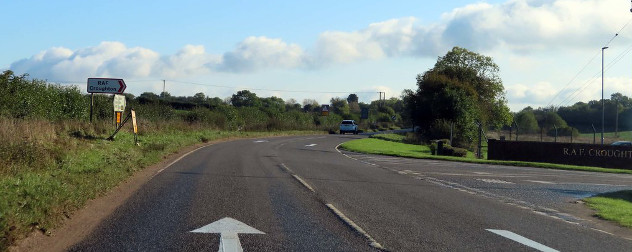 motorway leading to Royal Air Force Croughton, near the location of the crash that killed Harry Dunn and set off a debate about diplomatic immunity.