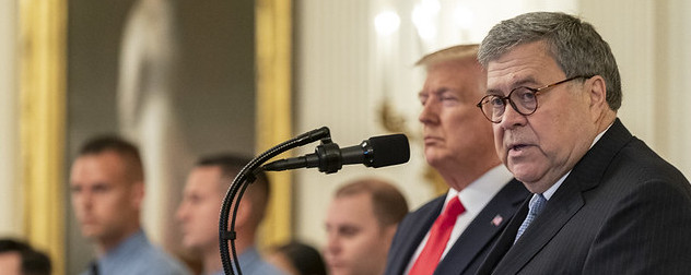 Attorney General William Barr with President Donald Trump.